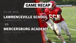 Recap: Lawrenceville School vs. Mercersburg Academy  2016