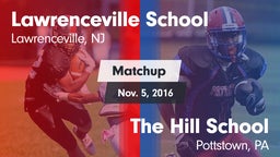 Matchup: Lawrenceville vs. The Hill School 2016