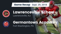 Recap: Lawrenceville School vs. Germantown Academy 2018