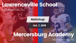 Matchup: Lawrenceville vs. Mercersburg Academy 2018