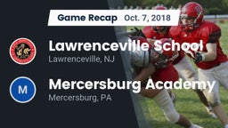 Recap: Lawrenceville School vs. Mercersburg Academy 2018
