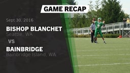 Recap: Bishop Blanchet  vs. Bainbridge  2016