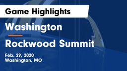 Washington  vs Rockwood Summit  Game Highlights - Feb. 29, 2020