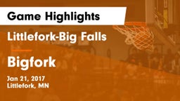 Littlefork-Big Falls  vs Bigfork Game Highlights - Jan 21, 2017