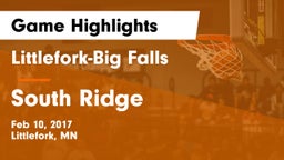 Littlefork-Big Falls  vs South Ridge Game Highlights - Feb 10, 2017