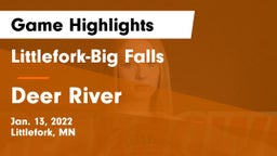 Littlefork-Big Falls  vs Deer River  Game Highlights - Jan. 13, 2022