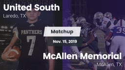 Matchup: United South High vs. McAllen Memorial  2019