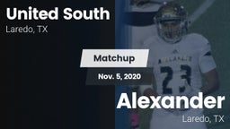Matchup: United South High vs. Alexander  2020