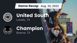 Recap: United South  vs. Champion  2022