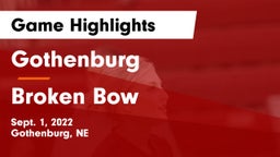 Gothenburg  vs Broken Bow  Game Highlights - Sept. 1, 2022