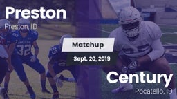 Matchup: Preston  vs. Century  2019