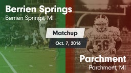 Matchup: Berrien Springs vs. Parchment  2016
