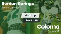 Matchup: Berrien Springs vs. Coloma  2018