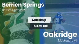 Matchup: Berrien Springs vs. Oakridge  2018
