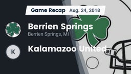 Recap: Berrien Springs  vs. Kalamazoo United 2018