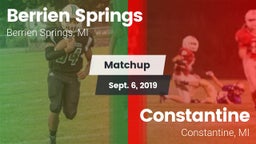 Matchup: Berrien Springs vs. Constantine  2019