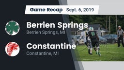 Recap: Berrien Springs  vs. Constantine  2019