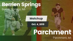 Matchup: Berrien Springs vs. Parchment  2019