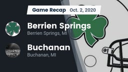 Recap: Berrien Springs  vs. Buchanan  2020
