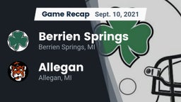 Recap: Berrien Springs  vs. Allegan  2021
