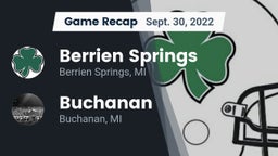 Recap: Berrien Springs  vs. Buchanan  2022
