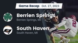 Recap: Berrien Springs  vs. South Haven  2023