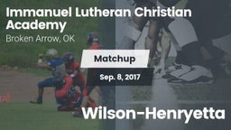 Matchup: Immanuel Lutheran vs. Wilson-Henryetta 2017
