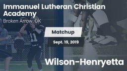 Matchup: Immanuel Lutheran vs. Wilson-Henryetta 2019