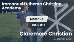 Matchup: Immanuel Lutheran vs. Claremore Christian  2019