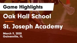 Oak Hall School vs St. Joseph Academy  Game Highlights - March 9, 2020