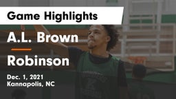 A.L. Brown  vs Robinson  Game Highlights - Dec. 1, 2021