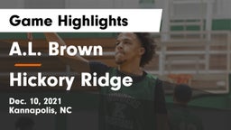 A.L. Brown  vs Hickory Ridge  Game Highlights - Dec. 10, 2021