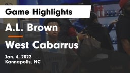 A.L. Brown  vs West Cabarrus  Game Highlights - Jan. 4, 2022
