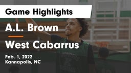A.L. Brown  vs West Cabarrus  Game Highlights - Feb. 1, 2022