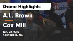 A.L. Brown  vs Cox Mill  Game Highlights - Jan. 28, 2022