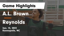 A.L. Brown  vs Reynolds  Game Highlights - Jan. 15, 2022