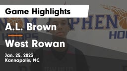 A.L. Brown  vs West Rowan  Game Highlights - Jan. 25, 2023