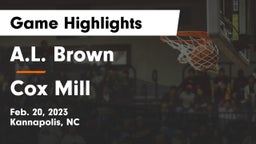 A.L. Brown  vs Cox Mill  Game Highlights - Feb. 20, 2023