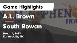 A.L. Brown  vs South Rowan  Game Highlights - Nov. 17, 2023