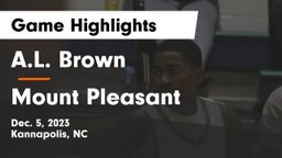 A.L. Brown  vs Mount Pleasant  Game Highlights - Dec. 5, 2023