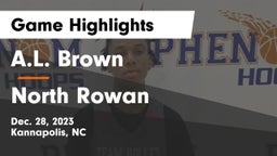 A.L. Brown  vs North Rowan  Game Highlights - Dec. 28, 2023