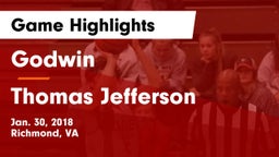 Godwin  vs Thomas Jefferson Game Highlights - Jan. 30, 2018