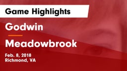 Godwin  vs Meadowbrook  Game Highlights - Feb. 8, 2018