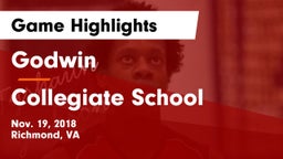 Godwin  vs Collegiate School Game Highlights - Nov. 19, 2018