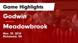 Godwin  vs Meadowbrook  Game Highlights - Nov. 29, 2018