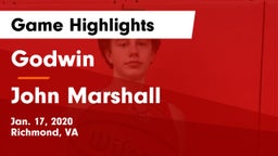 Godwin  vs John Marshall  Game Highlights - Jan. 17, 2020