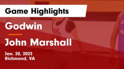 Godwin  vs John Marshall  Game Highlights - Jan. 20, 2023