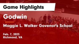 Godwin  vs Maggie L. Walker Govenor's School Game Highlights - Feb. 7, 2023