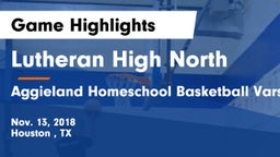 Lutheran High North  vs Aggieland Homeschool Basketball Varsity Boys Game Highlights - Nov. 13, 2018