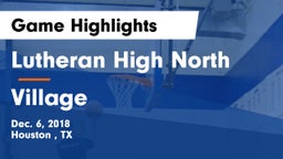 Lutheran High North  vs Village  Game Highlights - Dec. 6, 2018